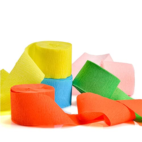 16 Rolls Crepe Paper Streamers In 16 Colors, 1312 Feet Crepe Paper For Wedding, Birthday Party, Baby Shower, Photo Backdrop, Various Large Festivals Decoration, Art Crafts #TOP1