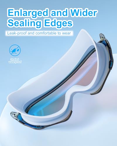 Image of Swim Goggles, Wide Angle Anti-fog and UV Leak Proof Goggles,Swimming Goggles for Adult Youth