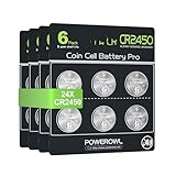 POWEROWL 24.5mm x 5.0mm, CR2450 3-V Lithium-ion Batterie, Temperaturbereich -30°C bis +60°C - 24 Stück