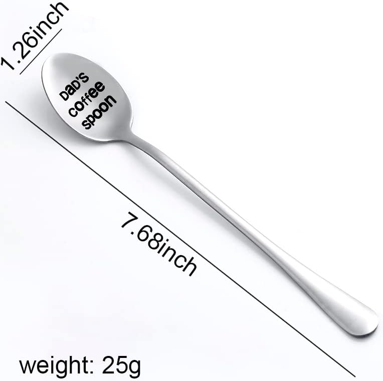 Miniatura 2 de Cuchara de café para papá, regalo de cumpleaños para papá, regalos del día del padre de hija, hijo, padre, papá, regalos de Navidad para papá,