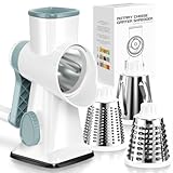 Badelite Rallador de queso con manivela giratoria, blanco