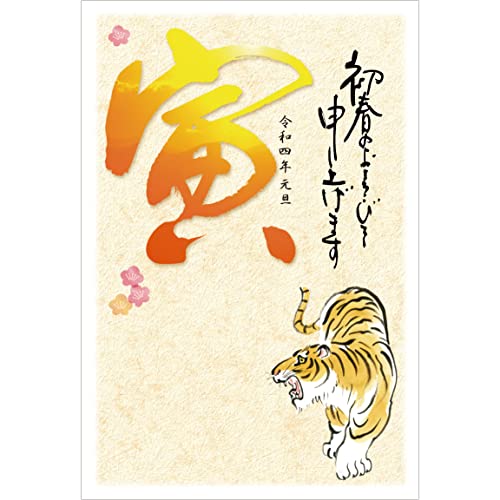 2022年 年賀状印刷 年賀はがき 5枚入りパック P-09