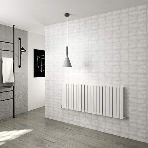 Horizontal Flat Panel Designer Radiator Central Heating White Rads Double 600x1428mm