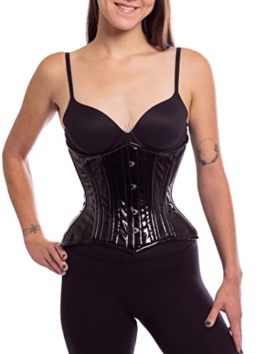 Orchard Corset Cs-426 Standard Black Pvc Underbust - Size 28 #TOP22