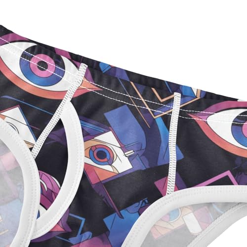 KLL Evil Eye Circle White Obsidian Toddler Boys' Cotton Underwear Briefs Cute Undies4