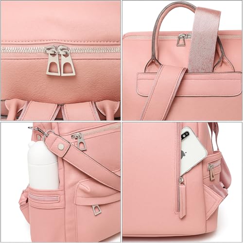 Image of Leather Backpack for Women | Large Capacity | College and Office use | PU Leather | shoulder bag for Ladies,