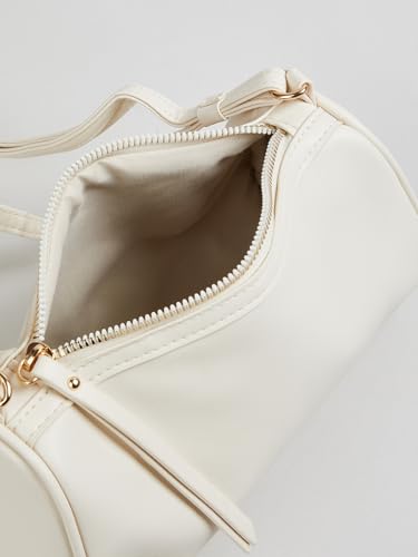Image of Women Solid Bowler Sling Bag (Off White FS)