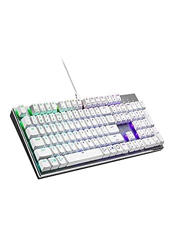 Image of Cooler Master SK652 Sliver White Mechanical Keyboard with Low Profile Brown Switches, New and Improved Keycaps, and Brushed Aluminum Design