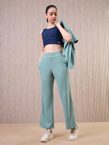 Image of TECHNOSPORT Women's Relaxed Fit Mid Rise Track Pant