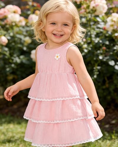 Coedody Baby Girl Dress Summer Casual Clothes 6-12M Pink — view 3