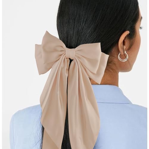 Set de 3 pinzas de satín sedoso grandes para cabello miniatura 2