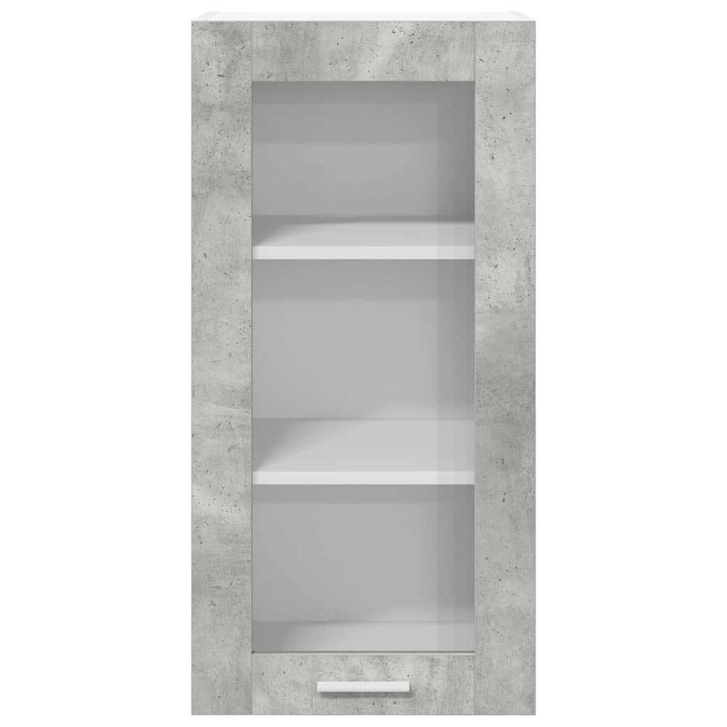 Concrete Gray Engineered Wood Kitchen Wall Cabinet