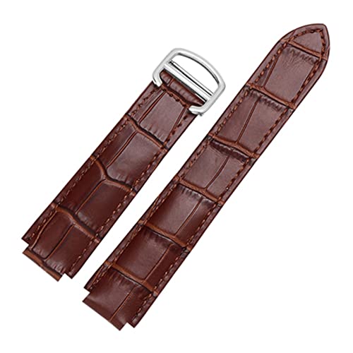 ZCCZJS Para pulseras Cartier Color Color genuino de cuero Genuine Ratings Despliegue de reemplazo de hebillas Correa de cuero brazalete femenino