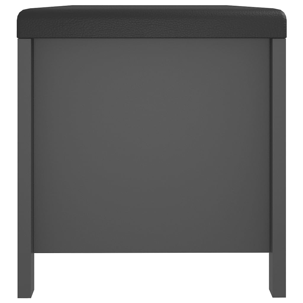 Caja de almacenaje con cojín gris, baúl de madera 105 x 40 x 45 cm, banco con tapa y espacio de almacenamiento, organizador para salón, dormitorio, pasillo, habitación infantil, ordenada