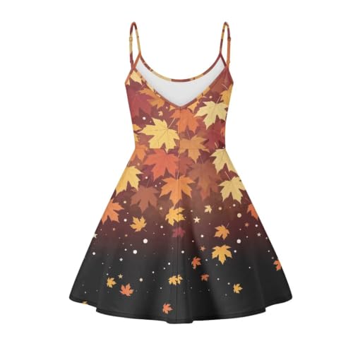 Image of Women's Spaghetti Strap Dress Summer Casual Swing Sundress Girls Beachwear Swing Mini Dress