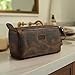 LEATHER VILLAGE Genuine Leather Travel Toiletry Bag - Water-Resistant Dopp Kit for Toiletries, Large Shaving Bag & Bathroom Organizer - Gift for Men & Women - Rustic Brown