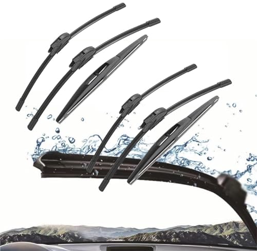 Lot de 3 balais d'essuie-Glace Avant et arrière pour Suzuki Splash 2008-2014, 22 Pouces + 16 Pouces + 10 Pouces, Accessoires pour Pare-Brise et vitres