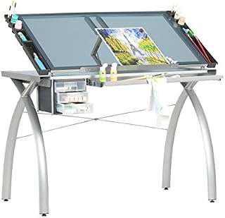 Glass Futura Craft Station in Silver/Blue