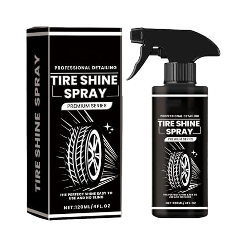 Spray para pulir neumáticos, 120 ml, tratamiento abrillantador para neumáticos, para protección brillante de larga duración para el pulido de camiones, motocicletas y vehículos recreativos