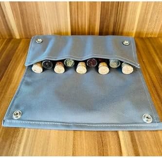 Kamp Baharatlık Seti, Su Geçirmez Çanta, 9 Cam Tüp, Gri - Görsel 6