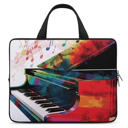 Housse 15 pouces motif piano et sac à main pour ordinateur portable