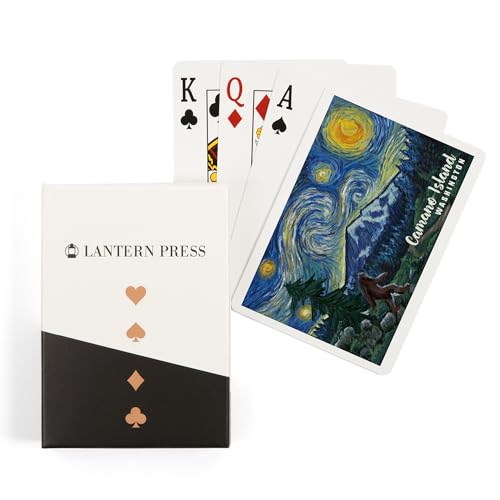 Lantern Press Baraja de 52 cartas poker tamaño adulto