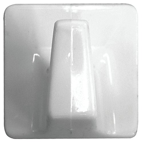 OOK 72801 Small Self-Adhesive All-Purpose Hooks, Lightweight Plastic Hangers, 5lbs (4 Pack)