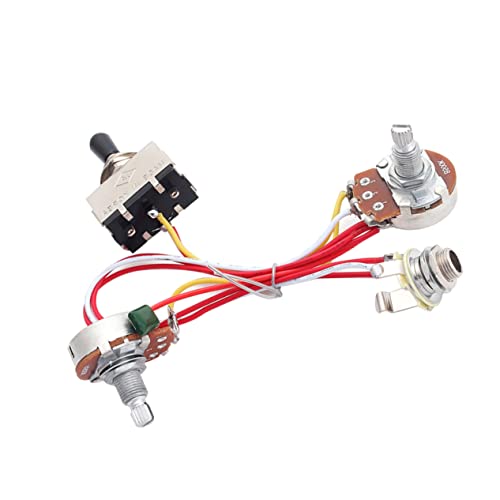 Vaguelly Kit De Fiação De Guitarra Elétrica Interruptor De Alternância De 3 Vias Conjunto De Tom De