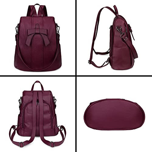 Image of Uromee Backpack Purse for Women Vegan Leather Ladies Fashion Travel Shoulder Bag Convertible