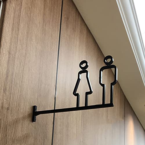 Señal de símbolo de inodoro, letreros de guía de aluminio de metal, letrero de acceso rústico sin barreras para oficina, restaurante, lugares públicos