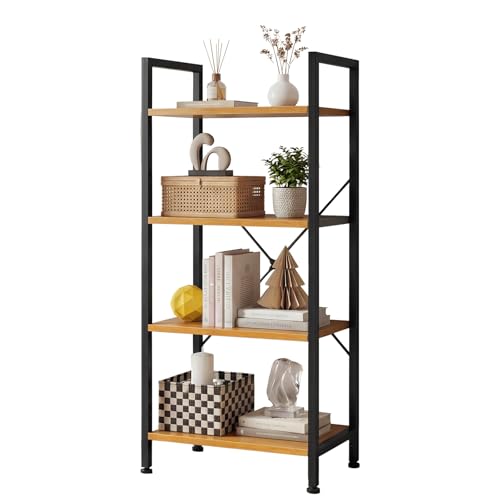Sweetcrispy 4 Tier Bookshelf, Bookcase Shelf Storage Organizer, Wood by Sweetcrispy - Used condition - US$41.22