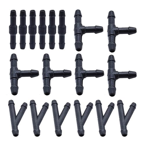 Bomba lavaparabrisas universal 12V con kit de manguera y 18 conectores de tubo para coche