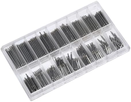 Hemobllo Watch Repair Tools Kit 360 Pcs Stainless Steel Watch Spring Bars 18 Sizes 8-25Mm Strap Connecting Shafts Connecting Kit for Band Replacement Jewelry Making Storage Box Included