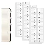 A-Z Sticky Tabs, Alphabet Tabs Self Adhesive A-Z Tabs Indexes Self-Adhesive Page Tabs ABC Tabs Transparent Permanent Alphabetical Tabs for Notebook, Textbook, Dictionary, (390 Pcs)