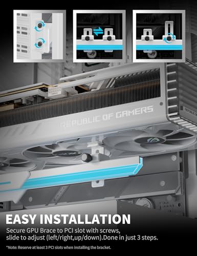 Soporte ajustable de GPU upHere GL7TC universal antihundimiento con conexión LED ARGB 5V 8