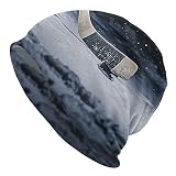 XIACHUANGSM Beanie Hockeyschläger Druck Mütze Hüte für Herren Erwachsene Herren Strickmütze mit Designs Halten Sie warm im Winter Schwarz, Schwarz , One size