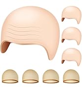 NACHLYNN 8 Pieces Halloween Bald Cap for Adult Makeup Latex Bald Caps Nylon Bald Wig Cap Costume ...