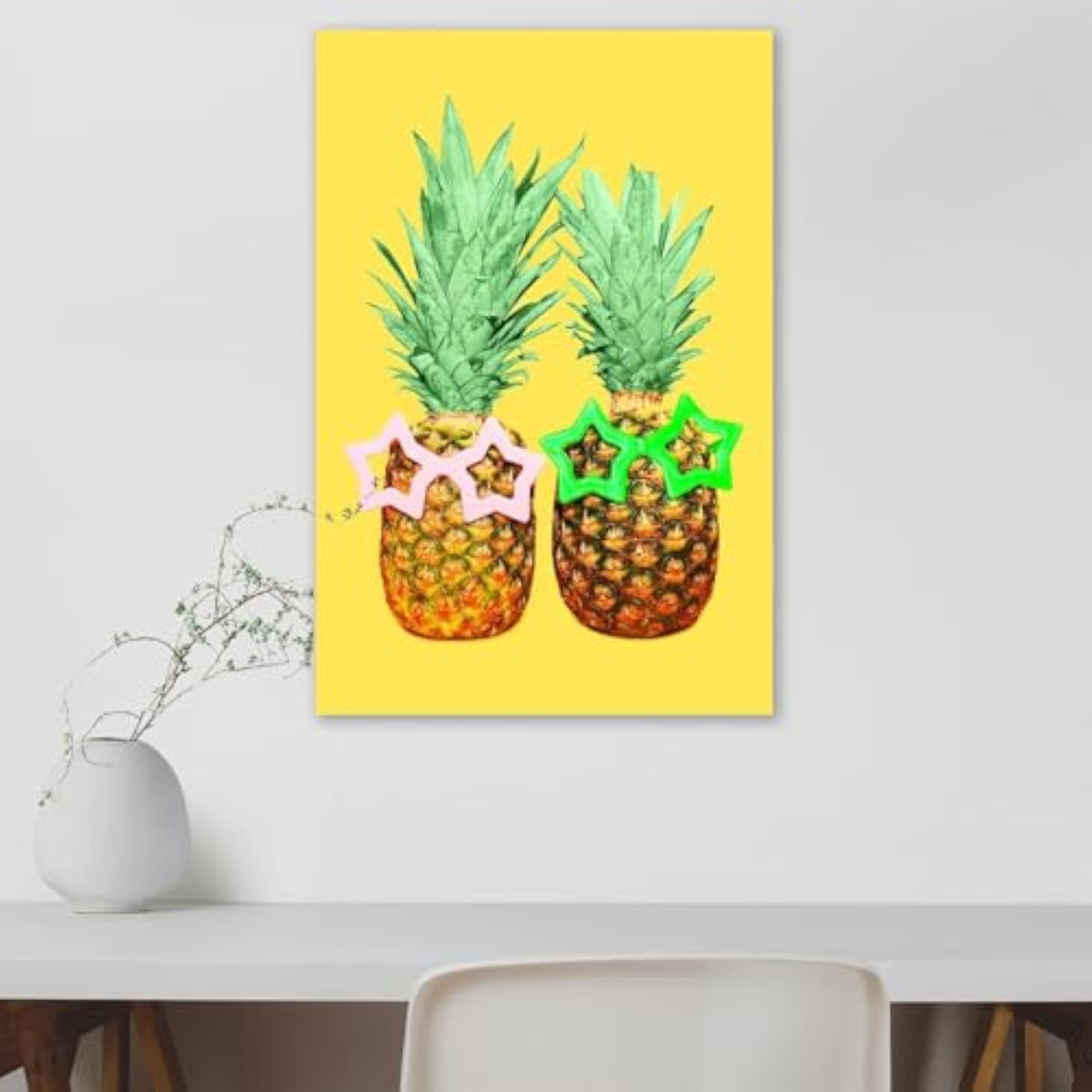 Pineapples with Sunglasses Peel & Stick Vinyl Wall Sticker