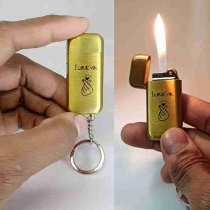 Premium Refillable Unique Small fire Lighter with Vintage Flip Top Lighter Slim Design Cigarette Pocket Lighter Hookah Lighter Pocket Lighter Unisex (Multicolor)