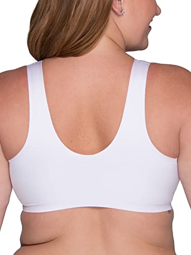 Vanity Fair Women's Wireless Comfort Bra, Customize Your Shape & Support: Convertible Straps, Easy Pullover, Back Smoothing, Removable Pads - White, Small - image 4
