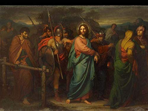 Tallenge - Heinrich Hofmann - The Capture Of Christ - Large Canvas Roll (Canvas,30 x 22? inches, MultiColour)