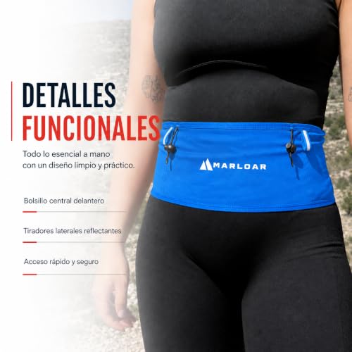 Miniatura 6 de Marloar Cinturon Running Soft Flask 250ml De Regalo - Riñonera Running - Cinturon Correr Incluye Portadorsales Running Y Porta Bastones Trail Running Oceanedition, M