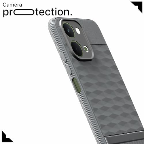 Image of Outlouders Back Cover for Vivo T5x / Vivo Y51 Pro /iQOO Z11x 5G | Full Camera Protection | TPU Soft Flexible Shockproof Bumper Case (Grey)