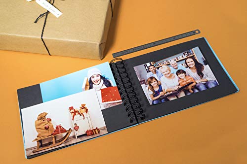 Exacompta 16560E Premium Fotoalbum AQUAREL mit 50 schwarzen Seiten. Perfektes Fotobuch zum selbstgestalten inklusive Kristallbox 1 Stück Zufallsfarbe