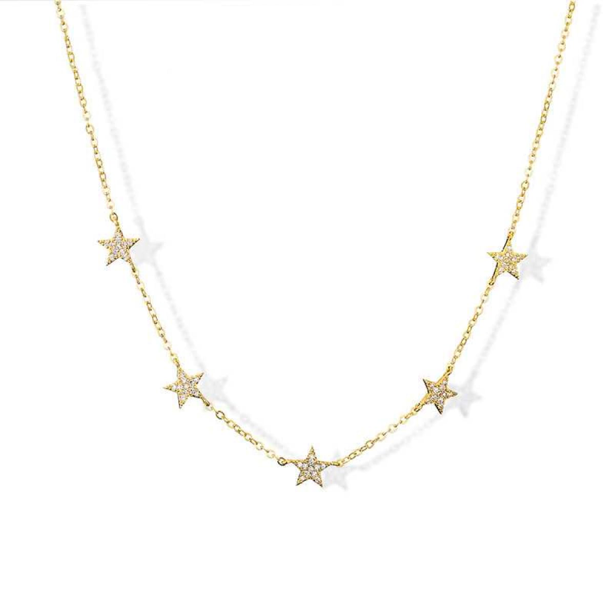 Bling Queen Star Constellation Necklace With Cubic Zirconia For Women, Star Pendant, Gold Plated Necklace, Gifts For Girlfriend, Cubic Zirconia Pendant, Womens Star Pendant Necklace(Gold) (B0CL54Z7C3) Amazon Price History, Amazon Price Tracker