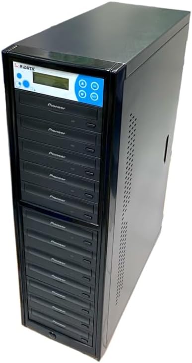 XForm 1 to 11 DVD CD Duplicator - With Multiple Discs Copier Machine with 24x Liteon Writers Burners Drives (Standalone Audio Video Copy Duplication Device Unit)