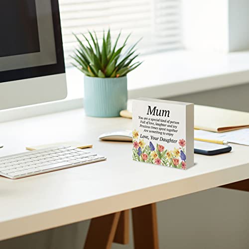 Country Mom Gift From Daughter Wood Box Sign You Are A Special Kind Of Person Mum Wooden Box Sign Block Plaque For Home Bedroom Desk Table Shelf Decor 5"X 5" #TOP5