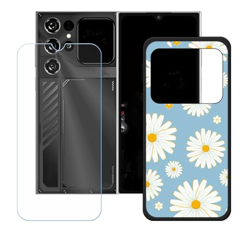 LCEHTOGYE �K�p Oukitel C62 GT +�����K���X�X�N���[���v���e�N�^�[�p�P�[�X�A�K�p Oukitel C62 GT (6,88")�ƌ݊����̂���u���b�N�\�t�gTPU�V���R���Q���P�[�X�ی�J�o�[ WZ27