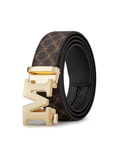 VANNANBA Letter M Belt for Men，Luxury Stylish Designer Belts with