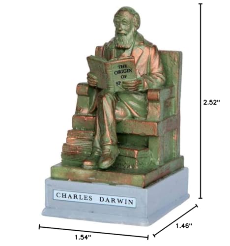 Estatua Charles Darwin Village Lemax 6.4x3.7x3.9 cm miniatura 2